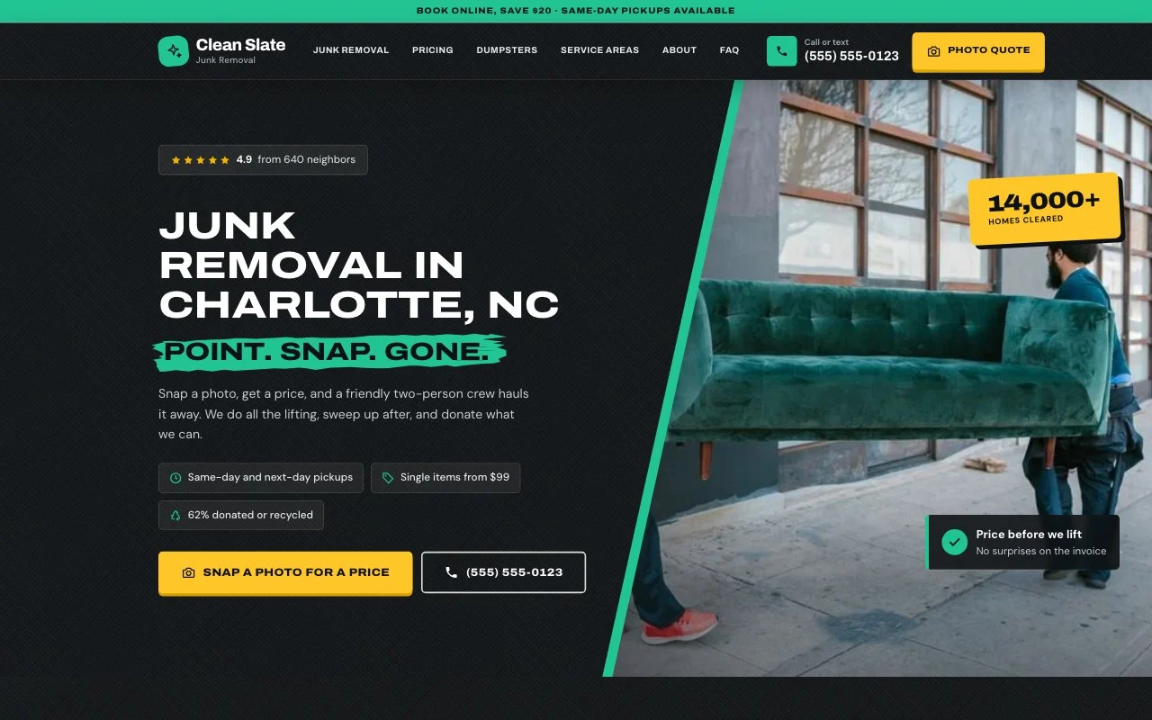 Clean Slate junk removal design