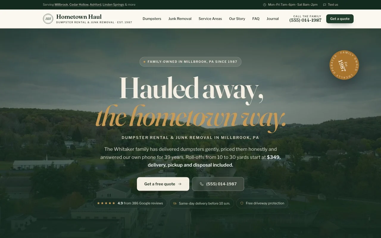Hometown Haul family-owned design
