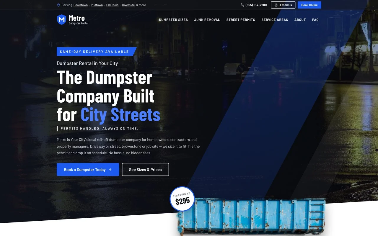 Metro urban dumpster design