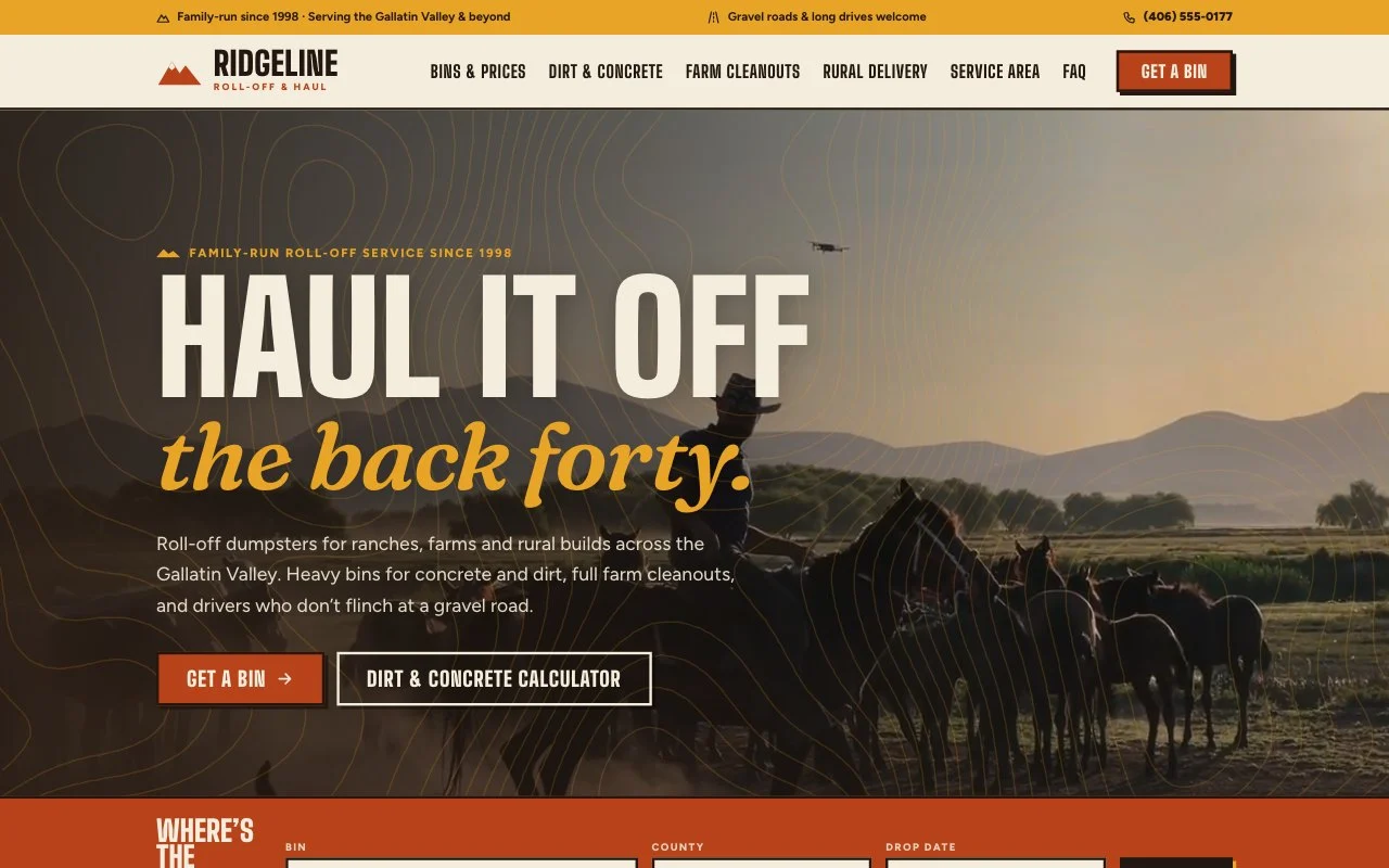Ridgeline rural design