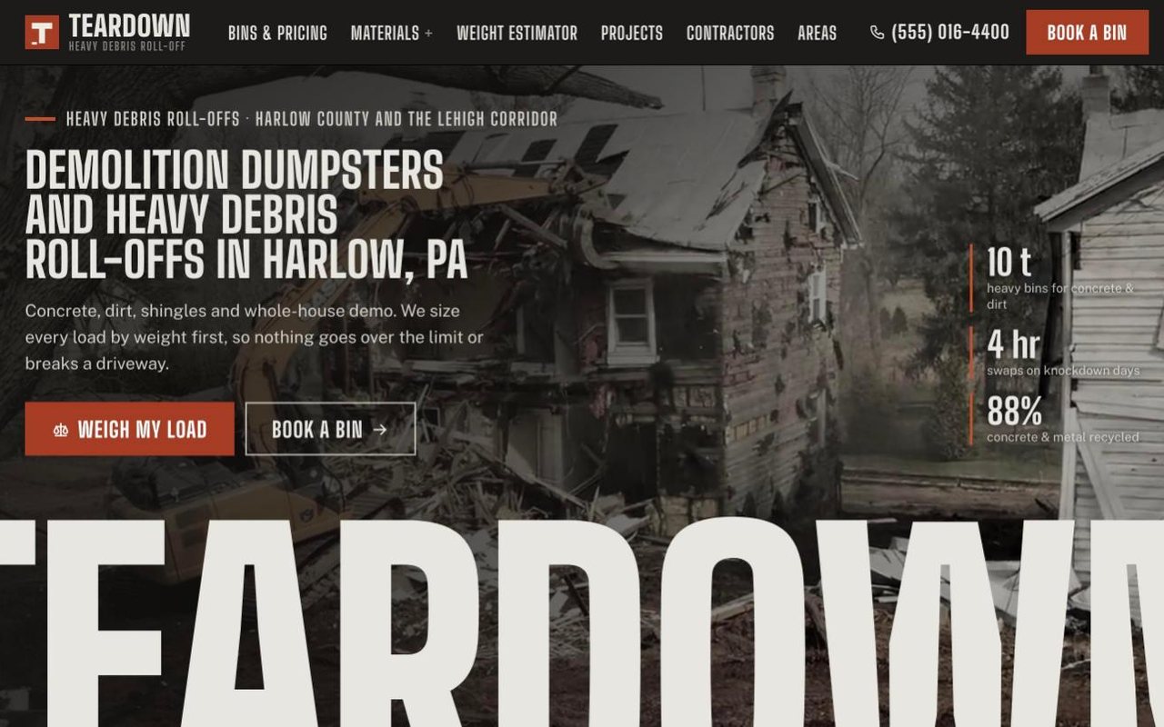 Teardown demolition design